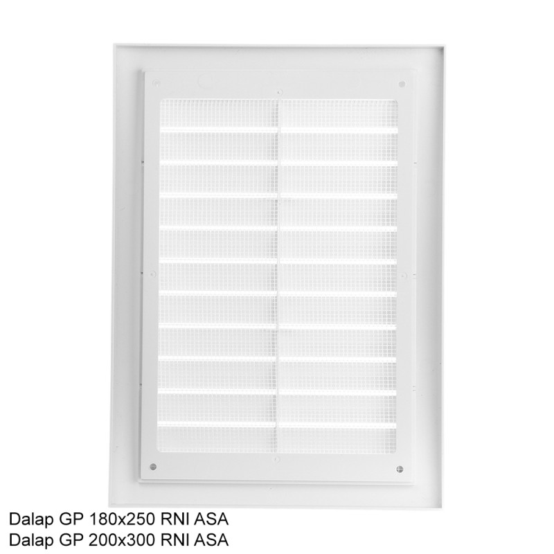 Dalap RNI ASA plastic ventilation grille with fixed shutter and
