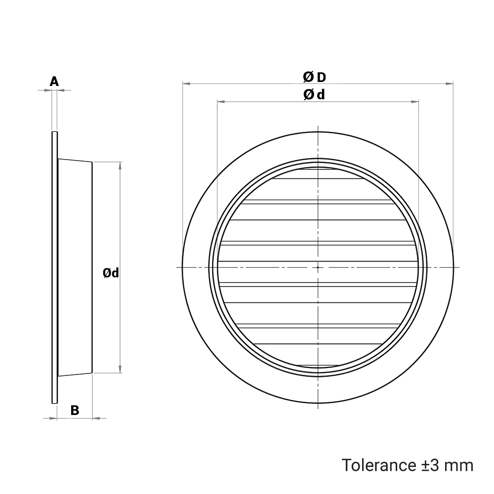 Dalap Lüftungsgitter 600x300 Mm – Aluminium, Weiß, Mit Verstrebung & Festen Lamellen